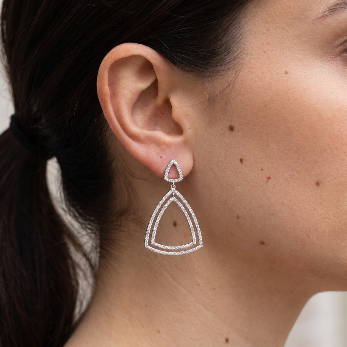 Double Arc Pavé Drops