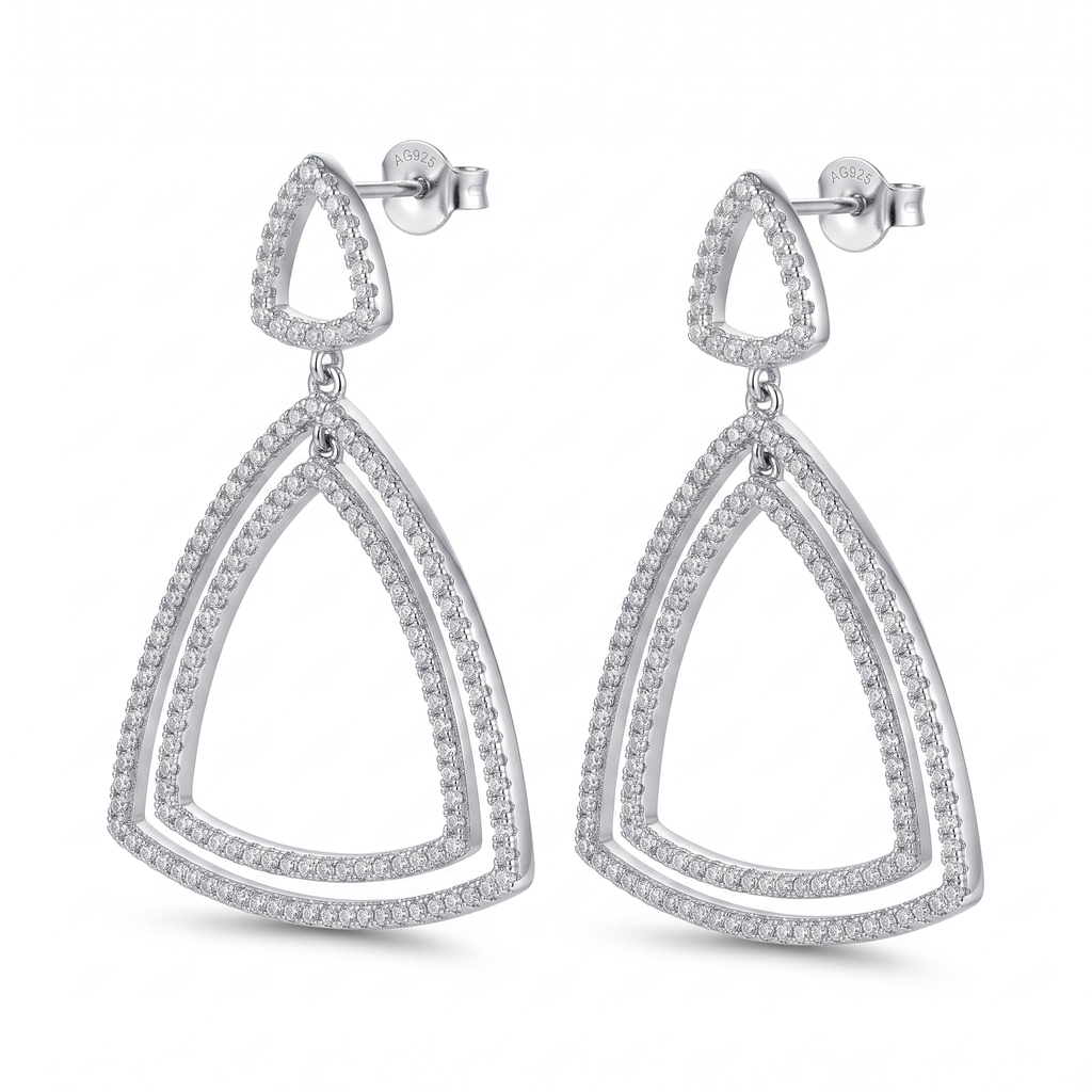 Double Arc Pavé Drops