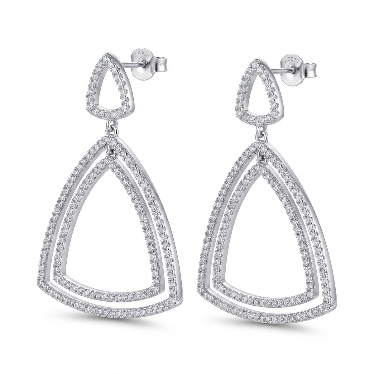 Double Arc Pavé Drops