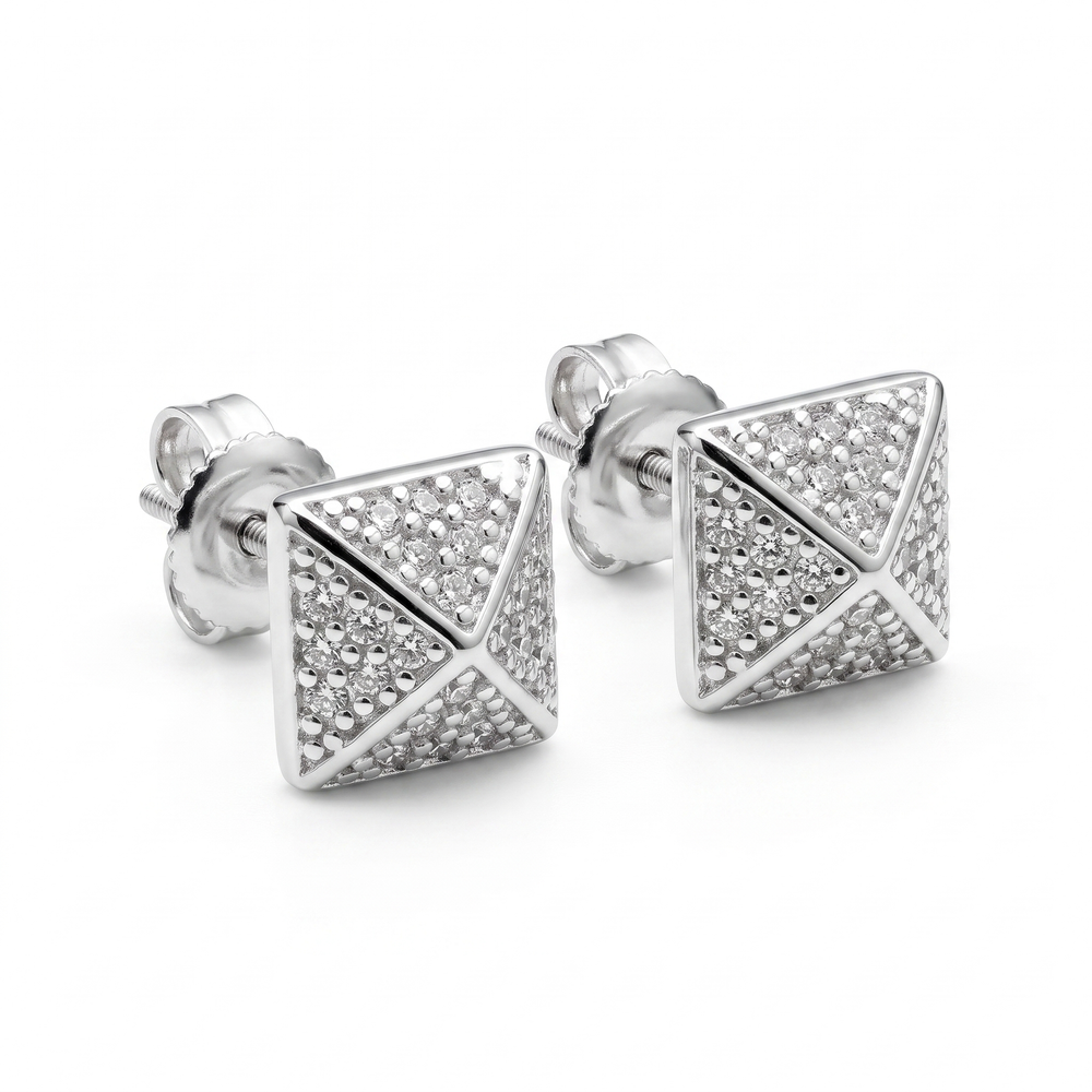 Prism Pavé Studs
