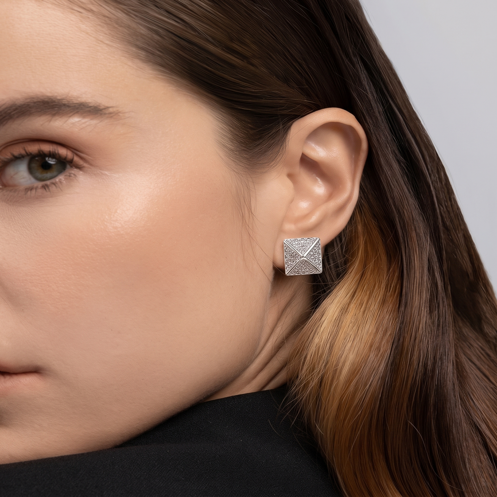 Prism Pavé Studs