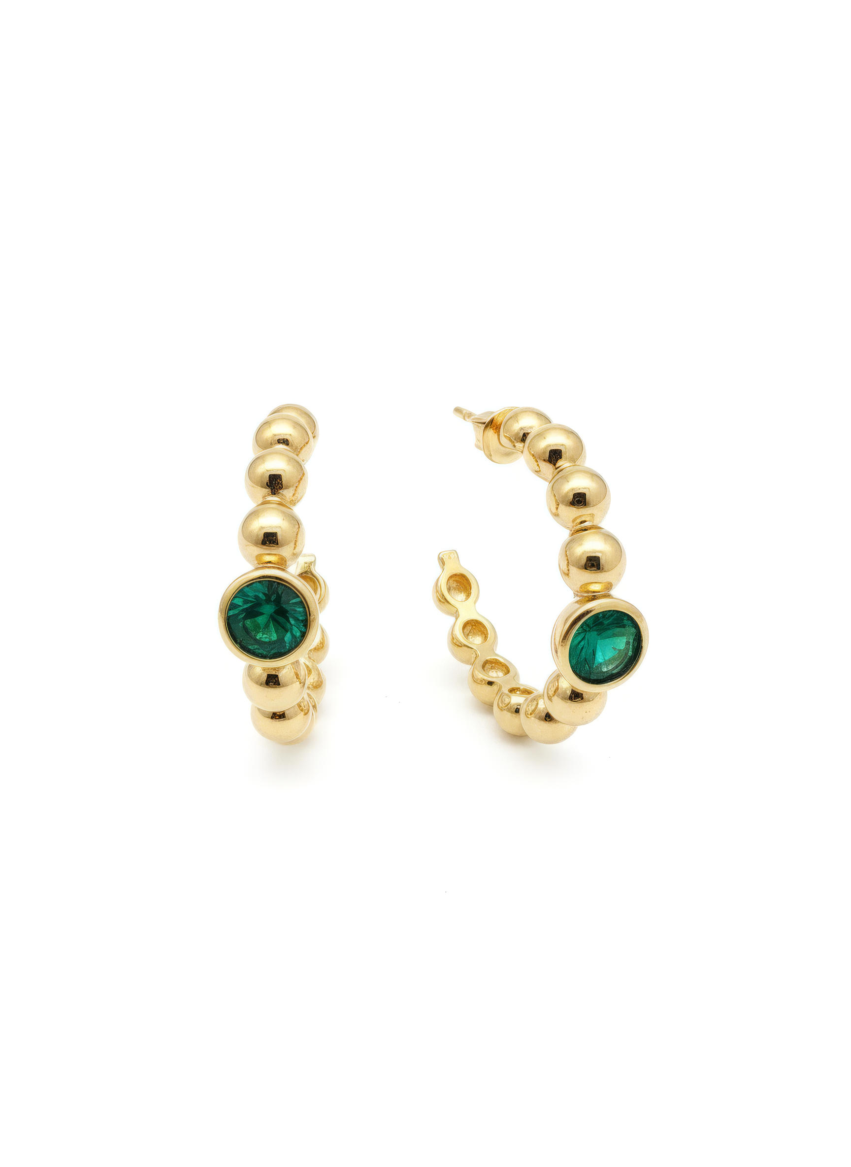 Gem Dot Hoops