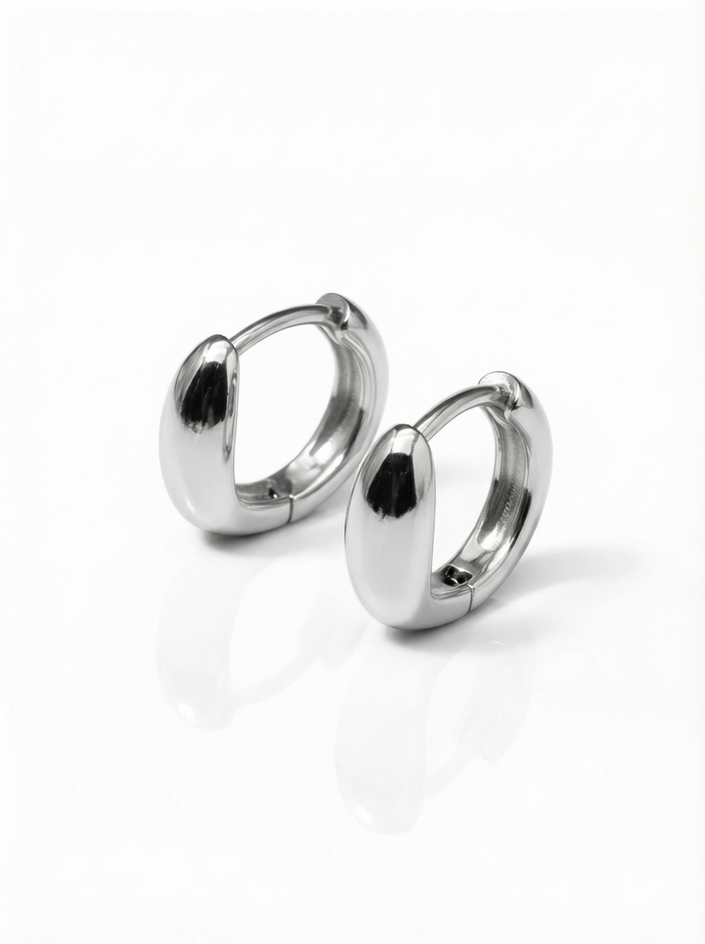 Soft Oval Hoops - Silver