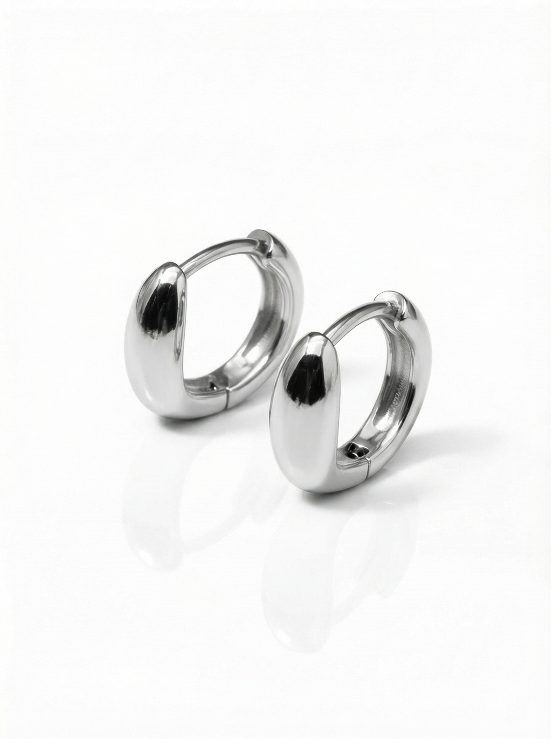 Soft Oval Hoops - Silver