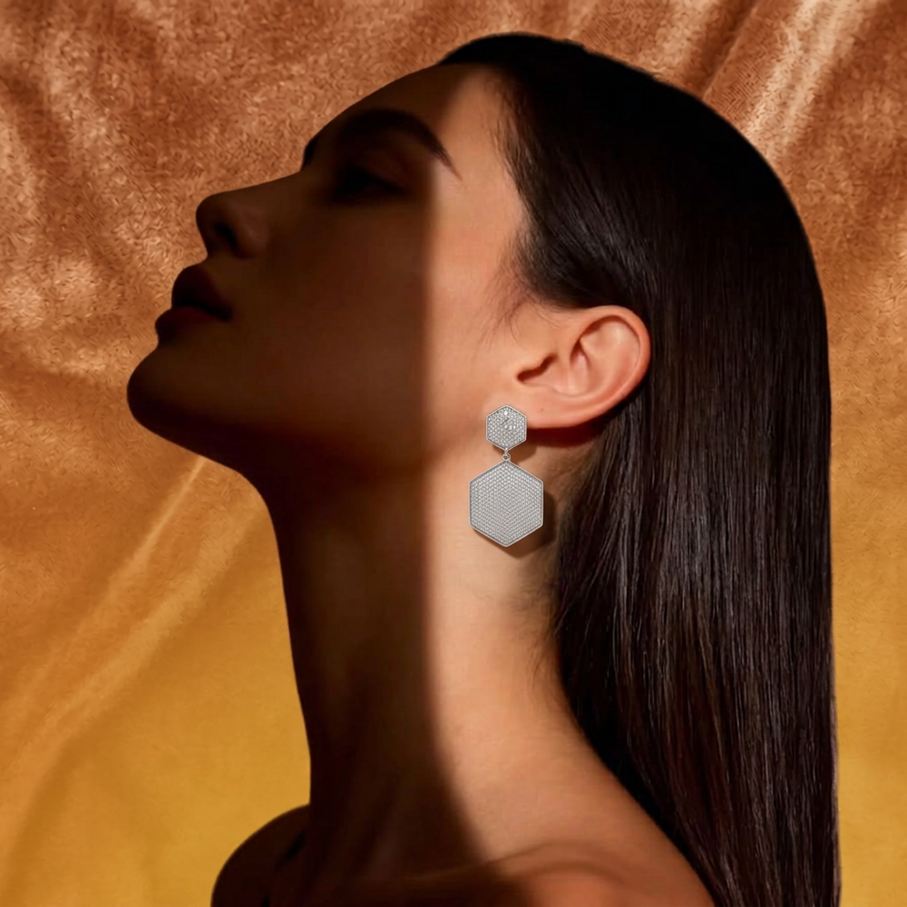 Silver Facet Drops
