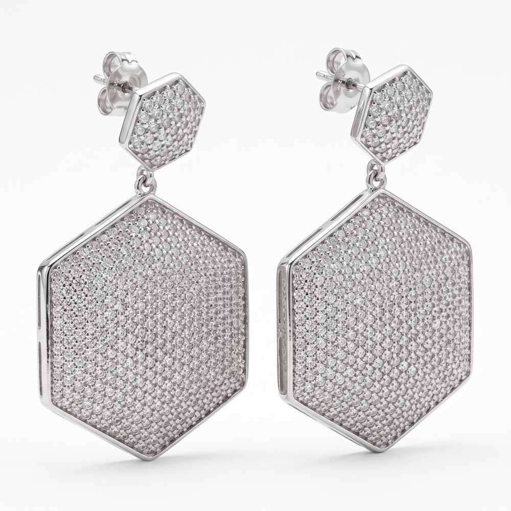 Silver Facet Drops