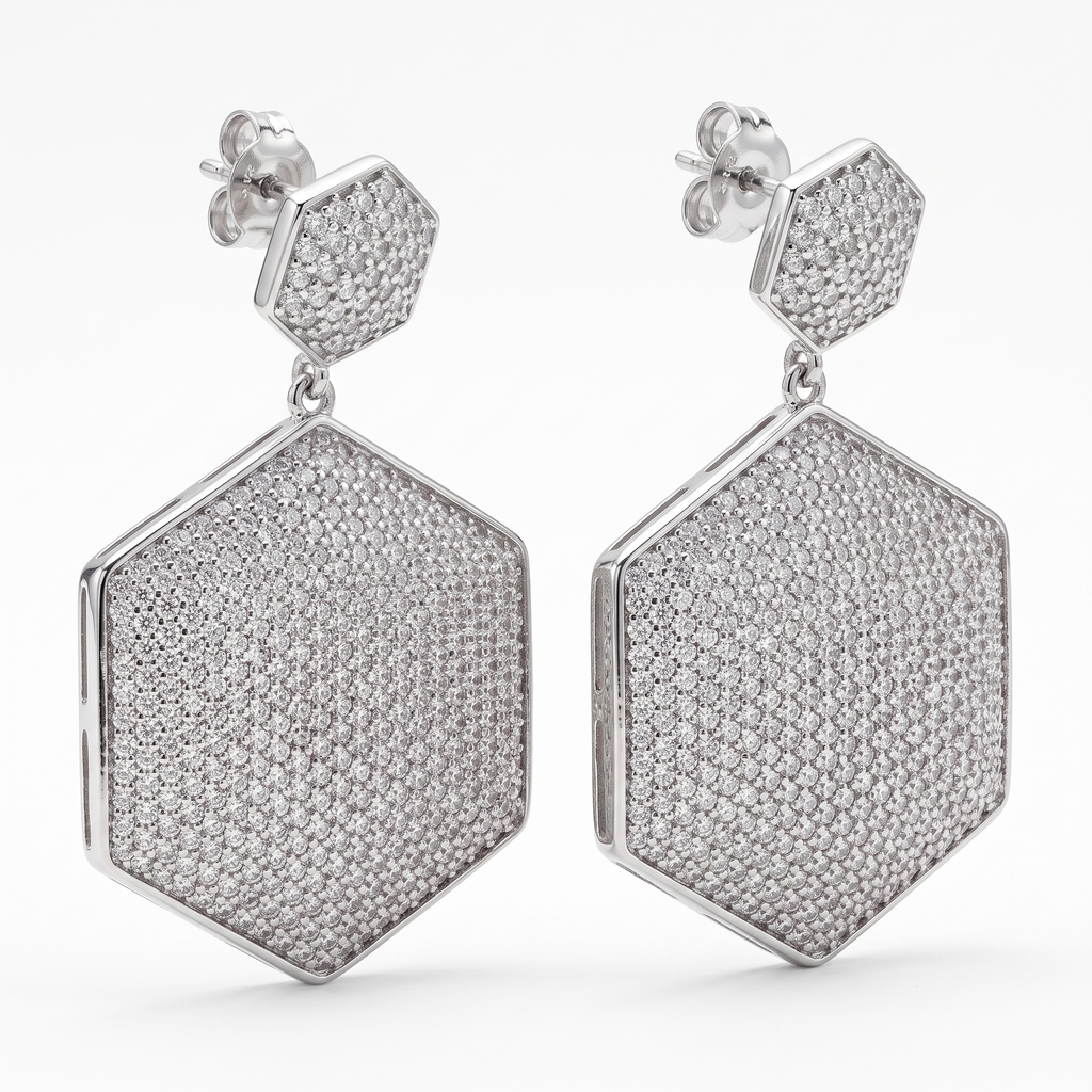 Silver Facet Drops