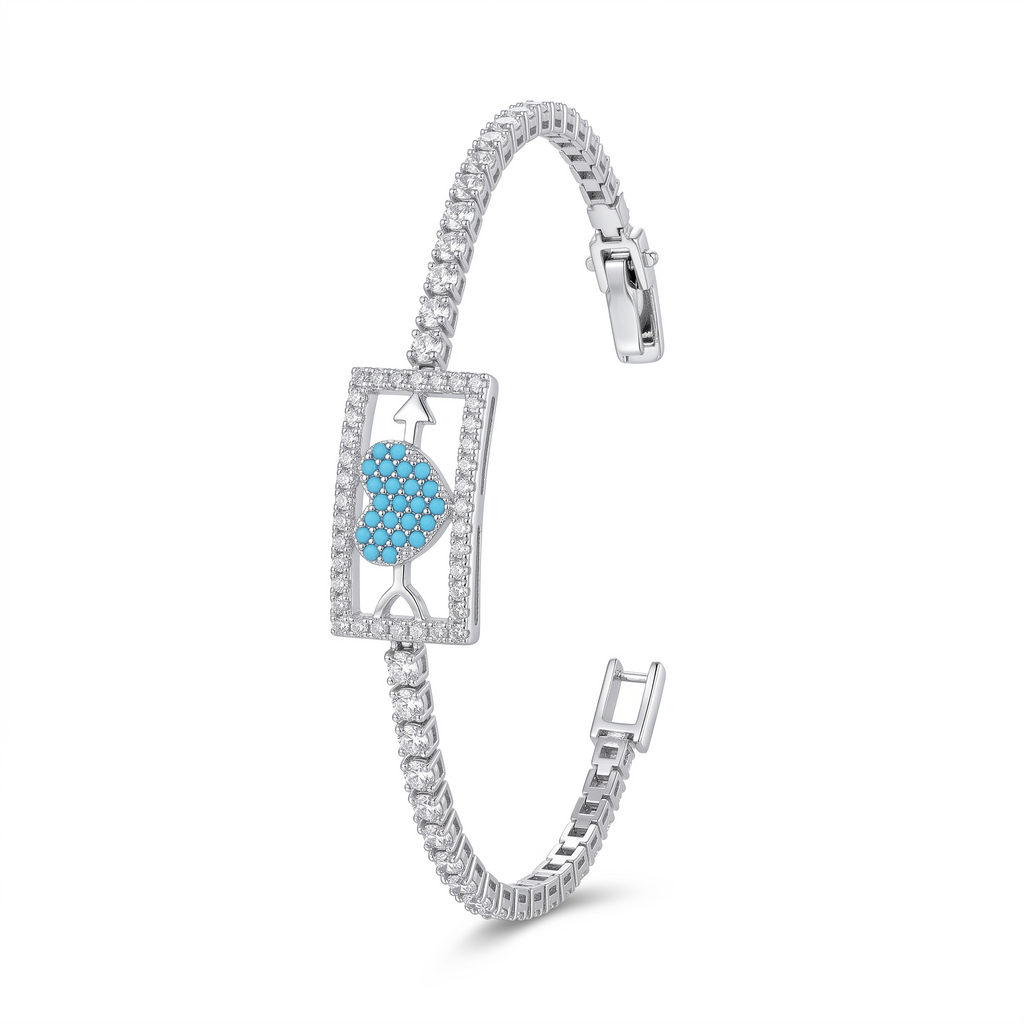Blue Crest Tennis Bracelet