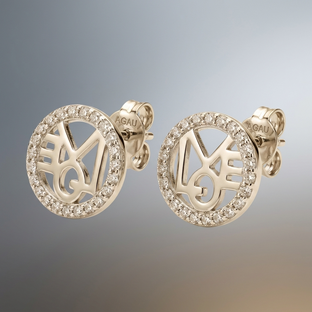 Love Medallion Studs