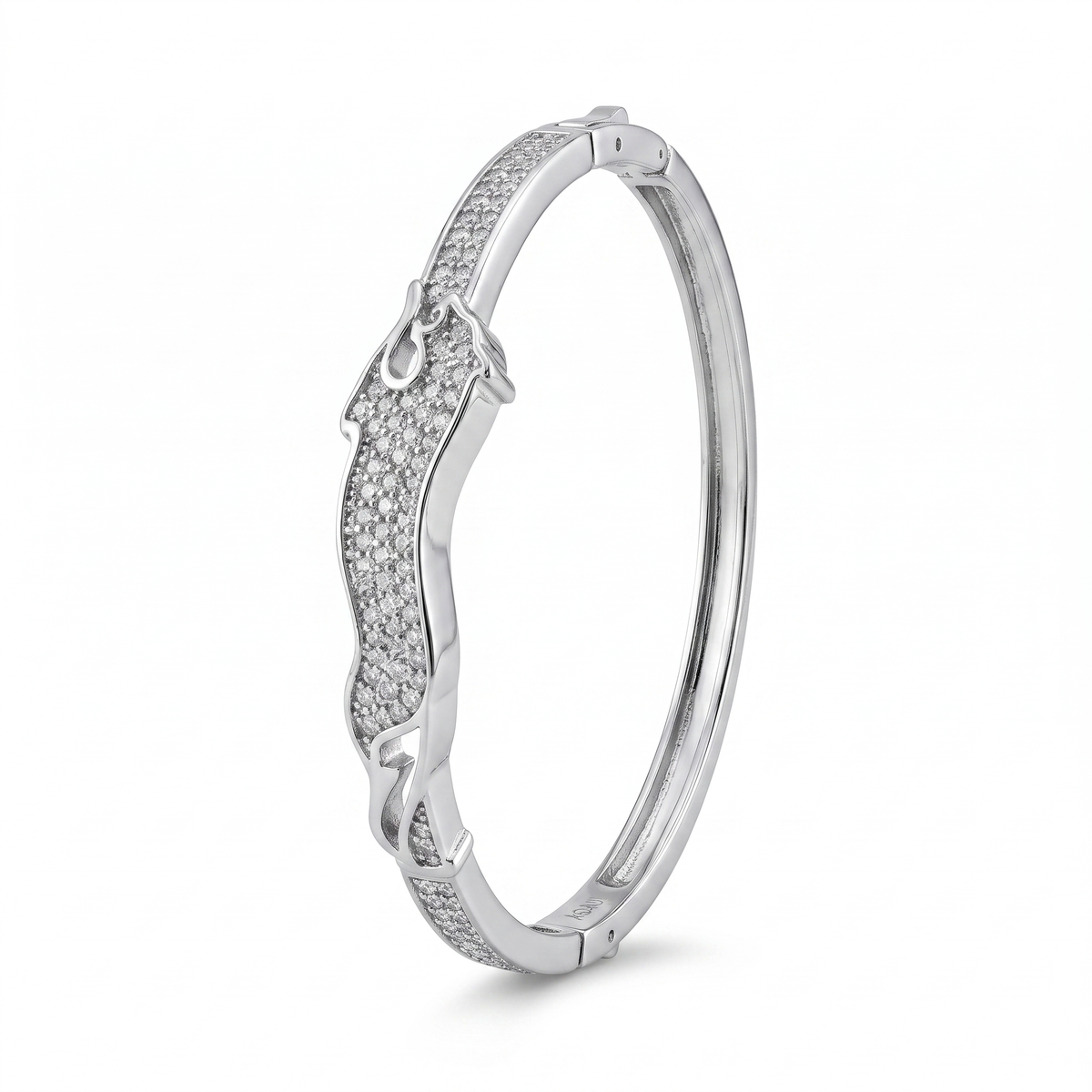 Panthera Silver Bangle