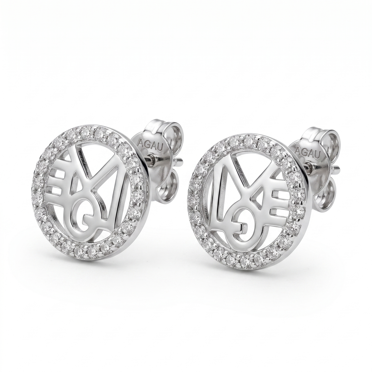 Love Medallion Studs