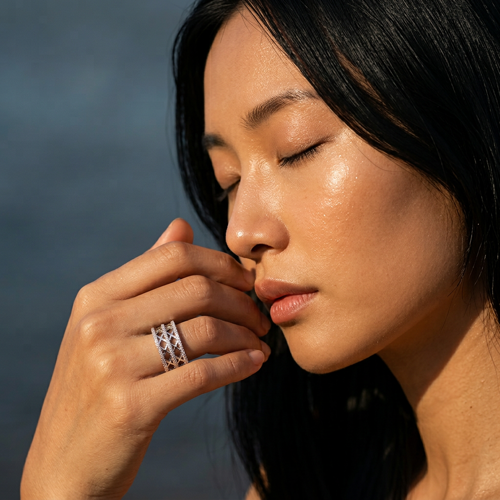 Roseraie Grid Ring