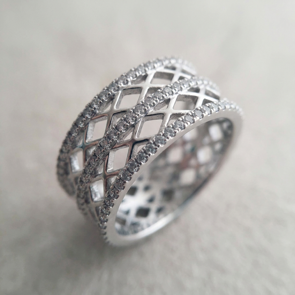 Roseraie Grid Ring