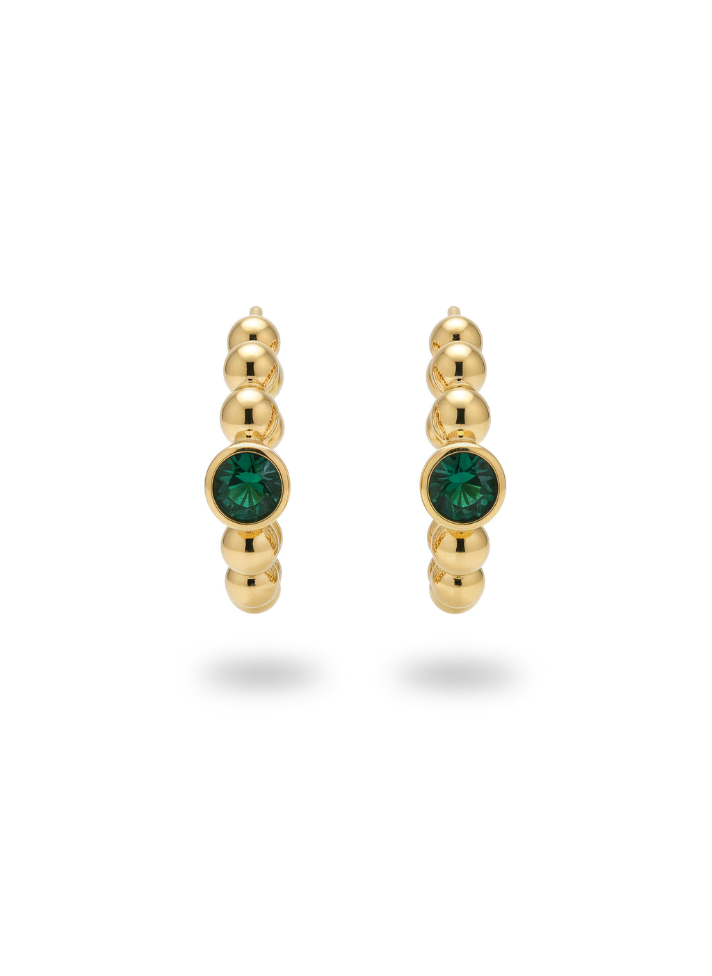 Gem Dot Hoops