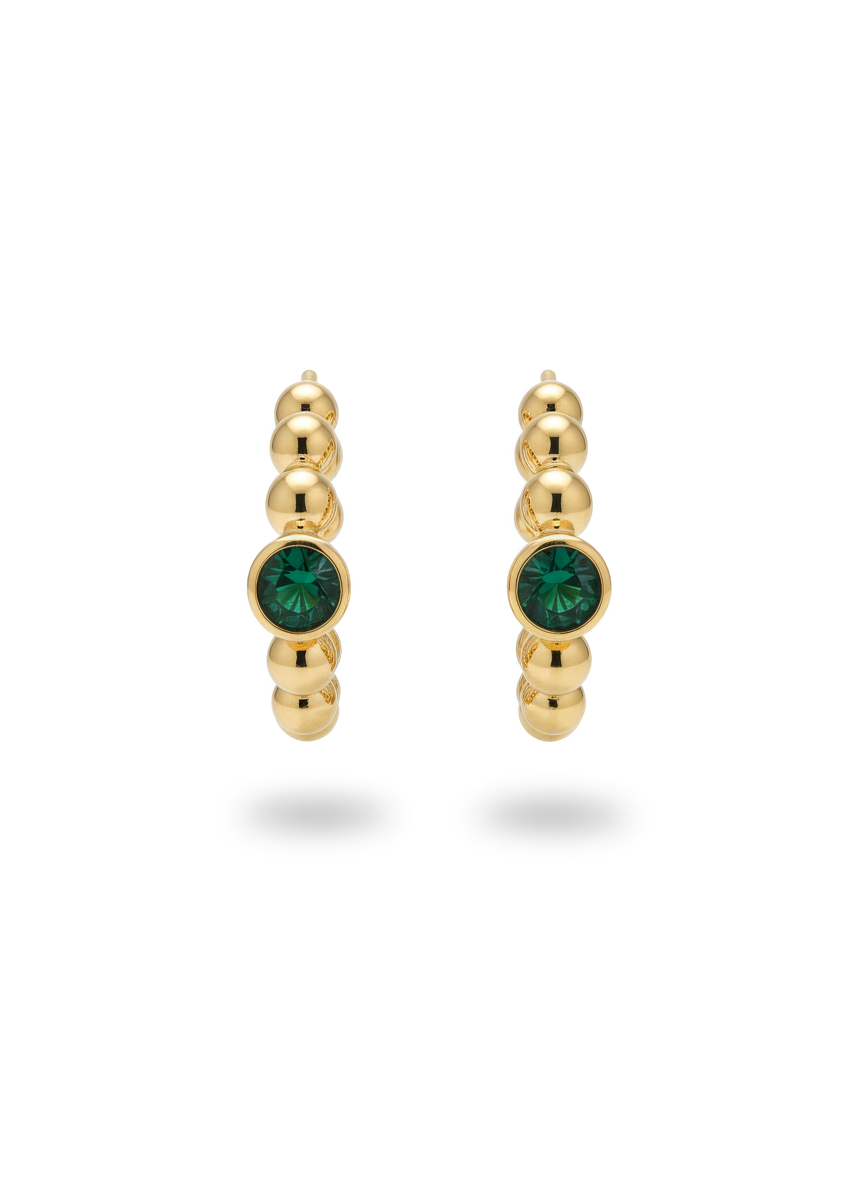 Gem Dot Hoops