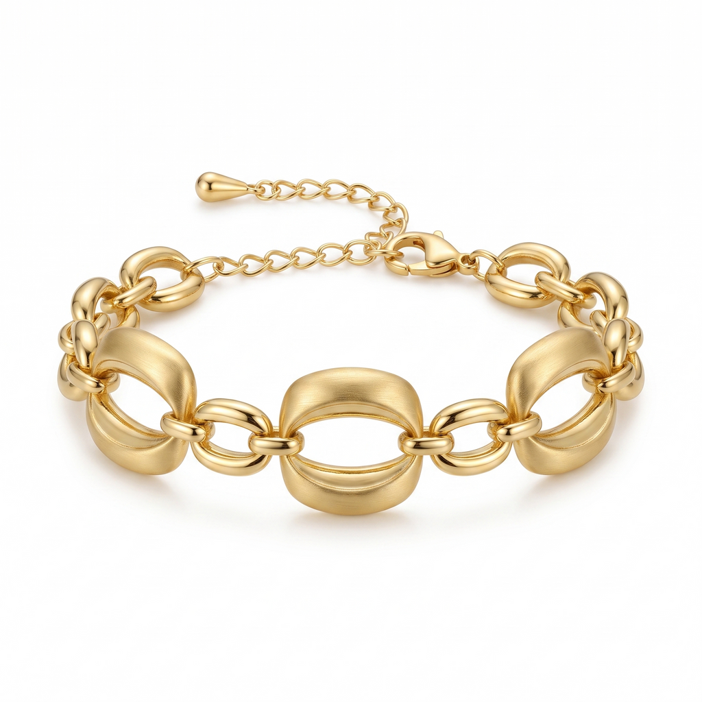 Soleil Sculpted Link Bracelet
