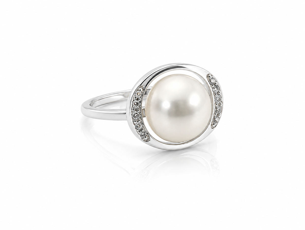 Pearl Orbit Ring