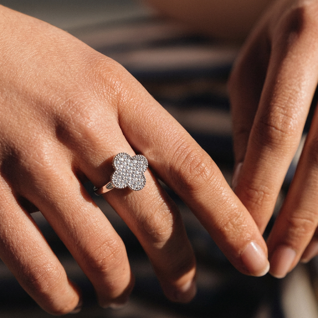 Camille Four-Petal Ring