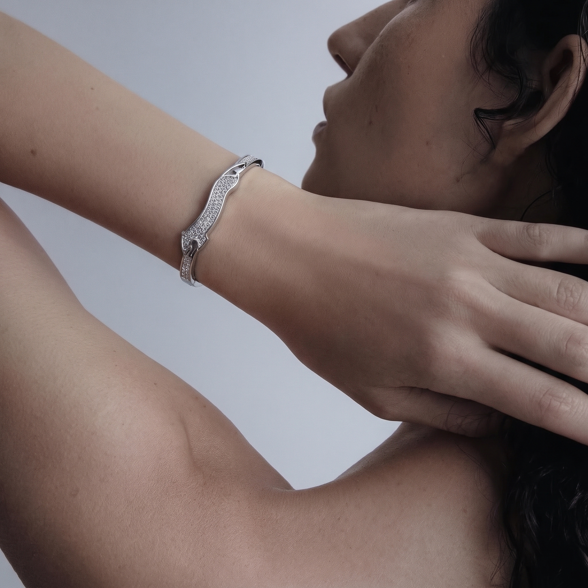 Panthera Silver Bangle