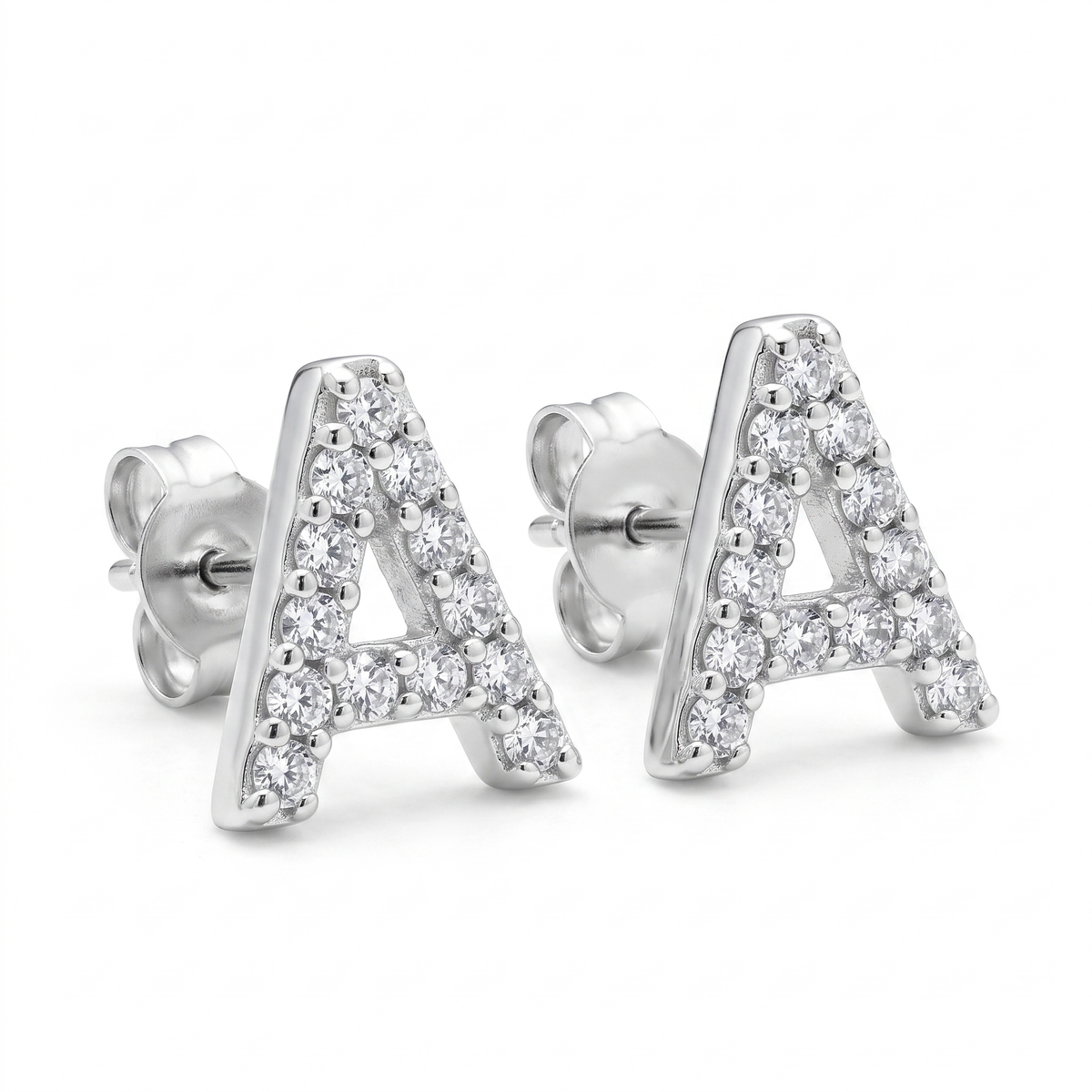 Pavé Letter A Studs