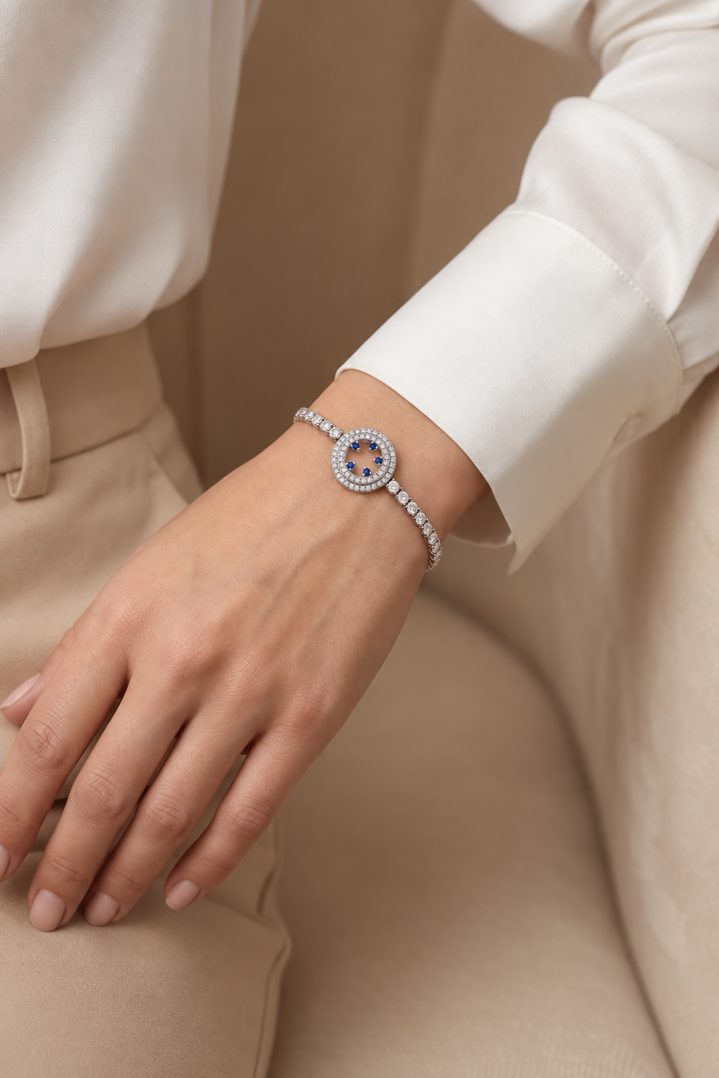 Imperial Blue Medallion Bracelet