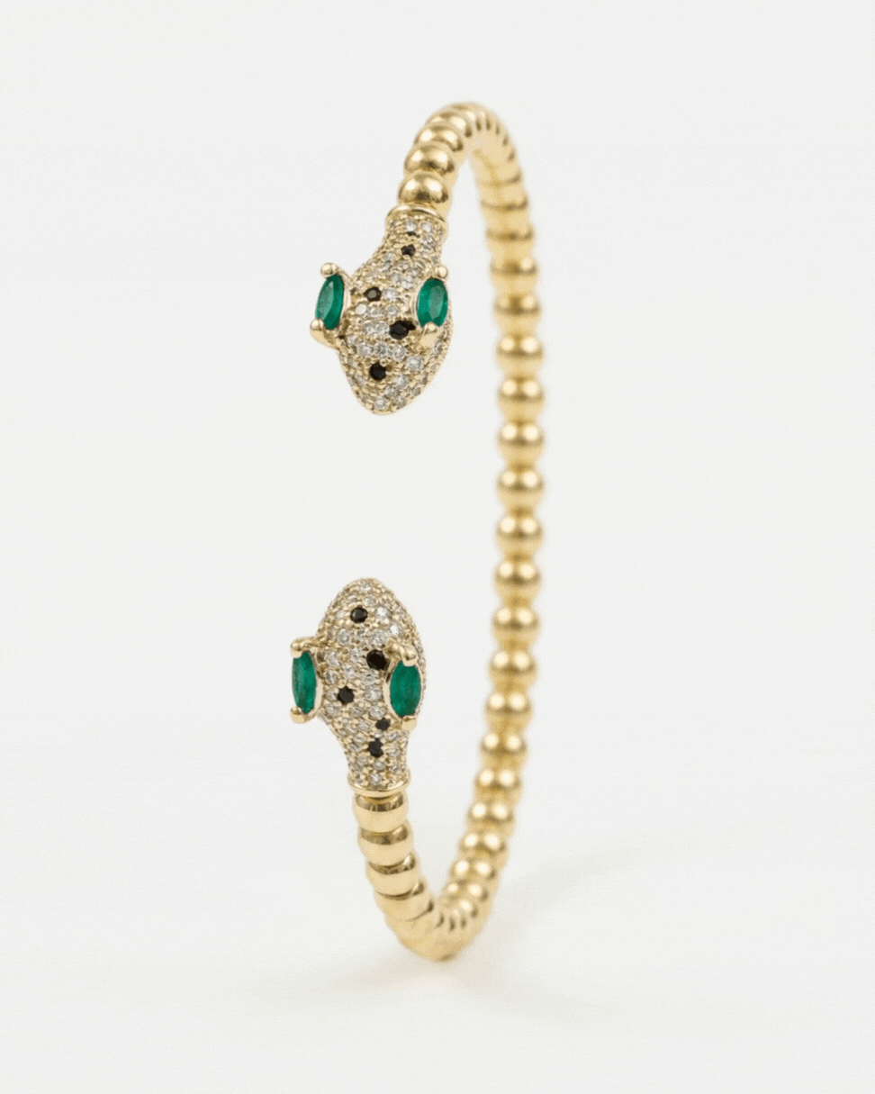 Gemini Serpent Cuff