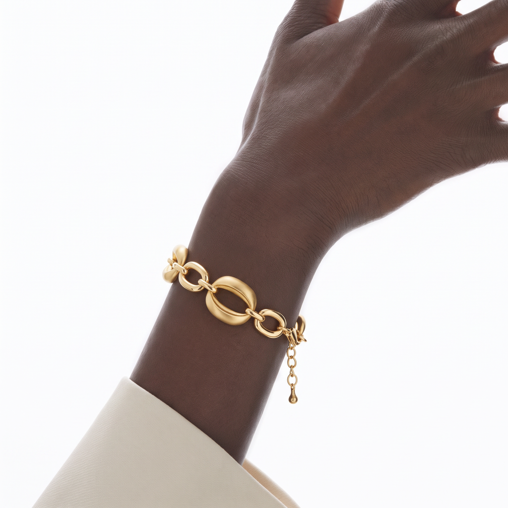 Soleil Sculpted Link Bracelet