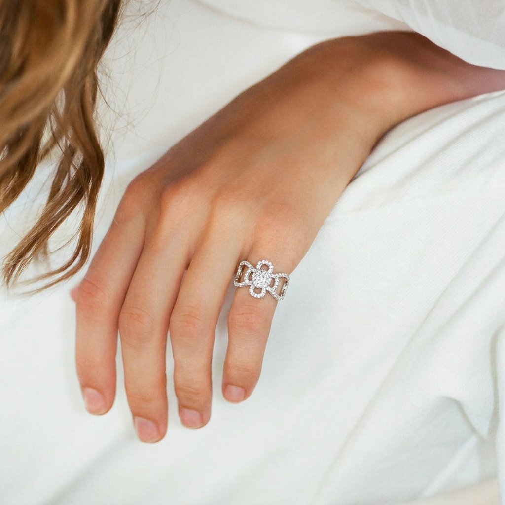 Sancia Halo Flower Ring